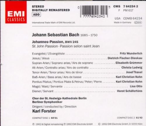 Johannes Passion (Forster, Wunderlich)