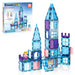 PicasssoTiles 72-delige magnetische bouwtegels, kasteel, winter, ijstheme, constructie, magneetblok set met prinsessenkarakter, trappen, raamdeuren, STEM leren, educatief speelgoed voor kinderen