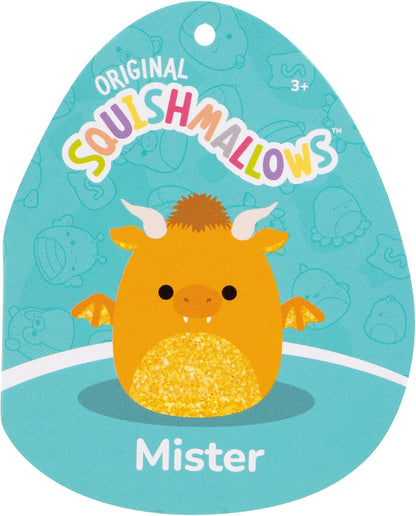 Squishmallows - Squishmallows Knuffel Pluche - Mister Gouden Draak 30Cm