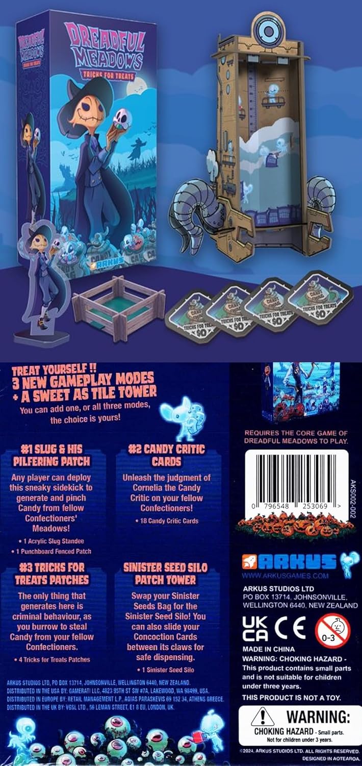 Dreadful Meadows: Tricks for Treats | Board Game | Expansion | Ages 13+ | 1-4 Players | English