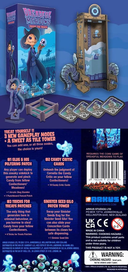 Dreadful Meadows: Tricks for Treats | Board Game | Expansion | Ages 13+ | 1-4 Players | English
