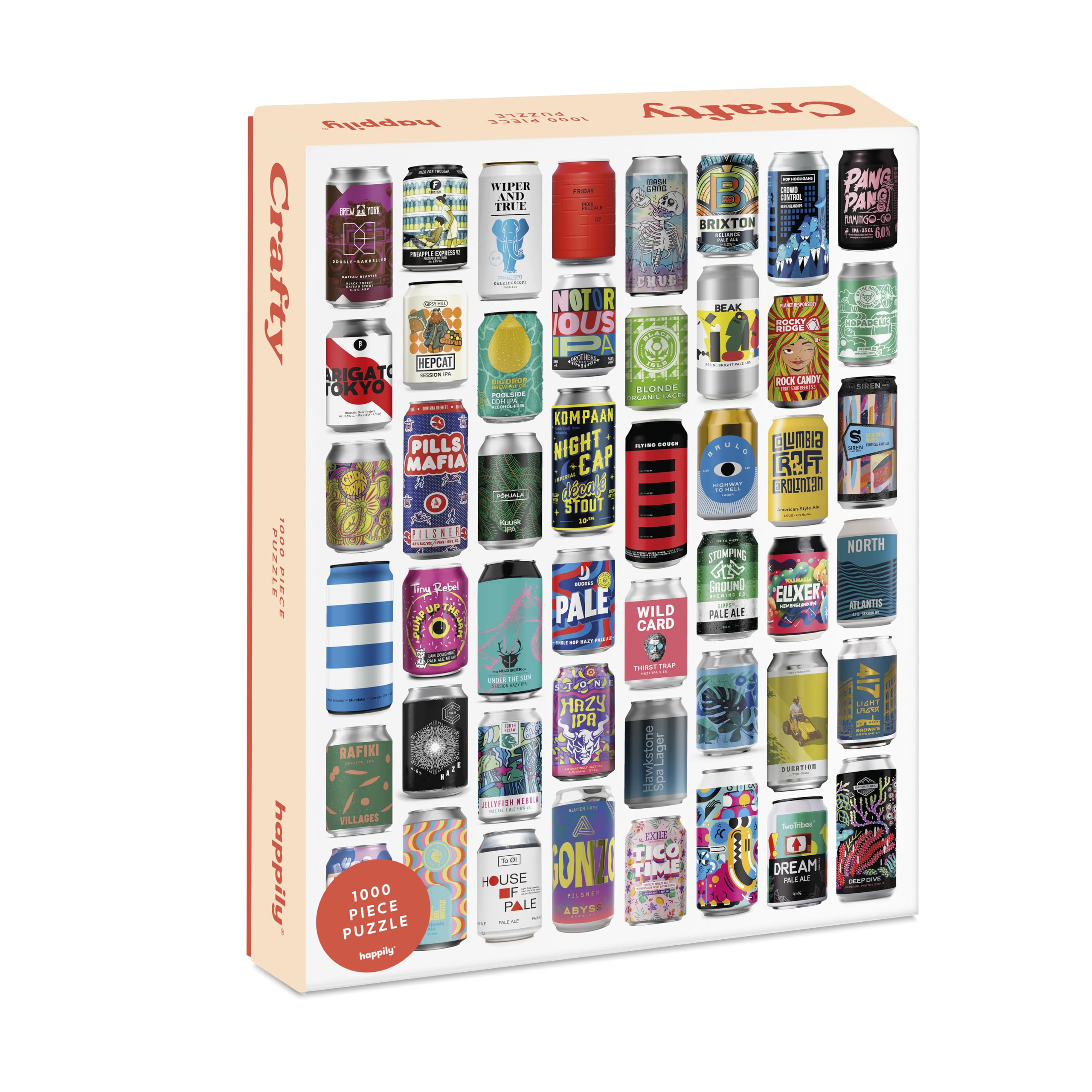 Crafty - Rompecabezas de 1000 piezas para adultos, tablero 100% reciclado de primera calidad, rompecabezas de cerveza de 1000 piezas, regalos para amantes de la cerveza, regalos para papá