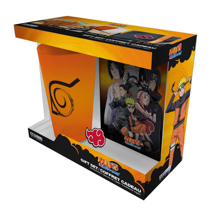 ABYstyle Naruto 400ml Glass & A6 Notebook & Pin Badge Gift Set