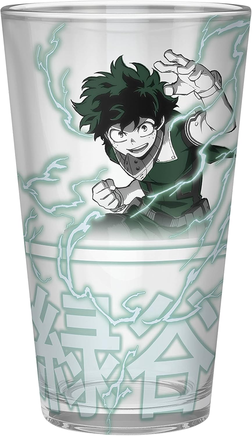 ABYstyle My Hero Academia Heroes 400ml Glass & A6 Notebook & Pin Badge Gift Set