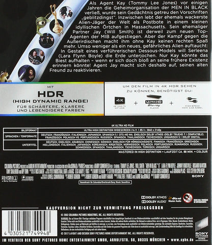 Men In Black 2 (4K-Uhd) (Region 2)