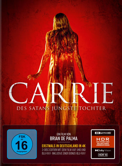 Carrie - Des Satans jüngste Tochter - 3-Disc Limited Collector's Mediabook im Schuber (UHD + Blu-ray + Bonus-Blu-ray