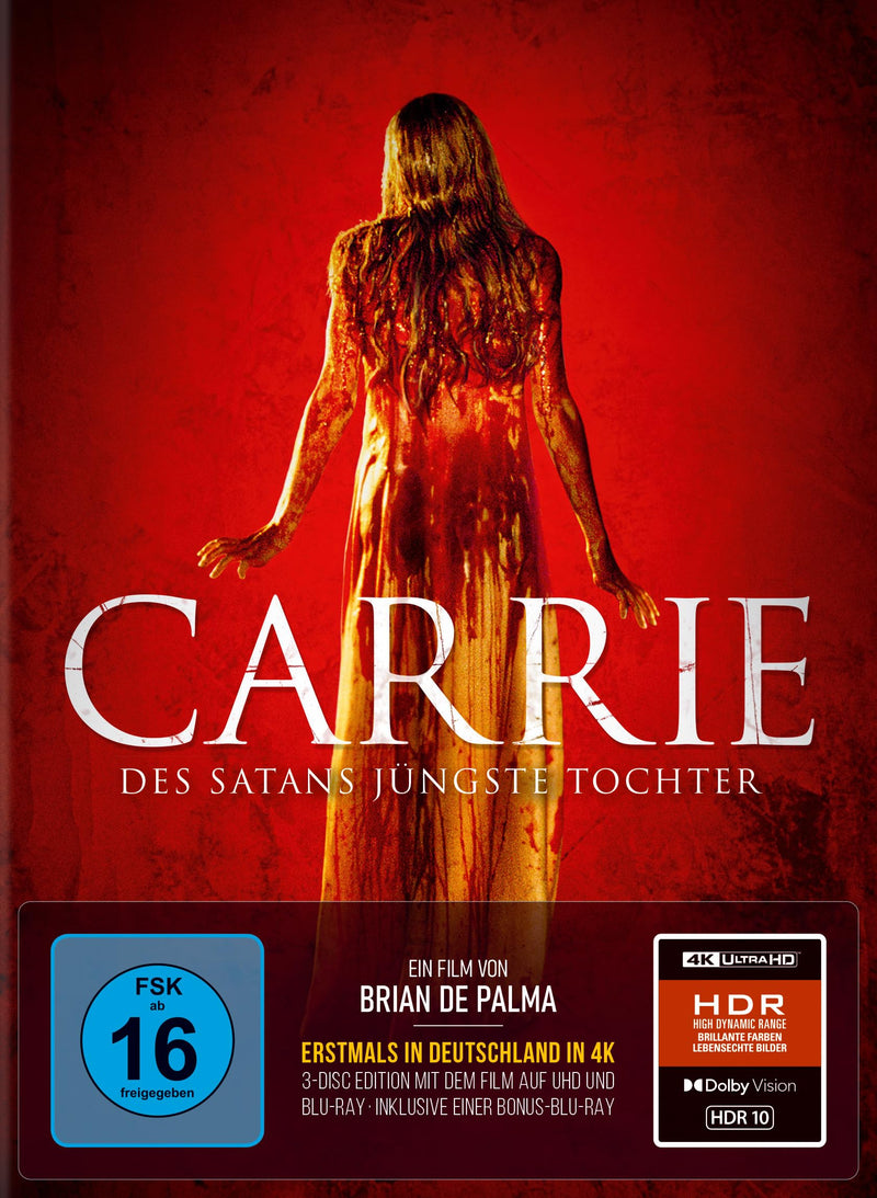 Carrie - Des Satans jüngste Tochter - 3-Disc Limited Collector's Mediabook im Schuber (UHD + Blu-ray + Bonus-Blu-ray