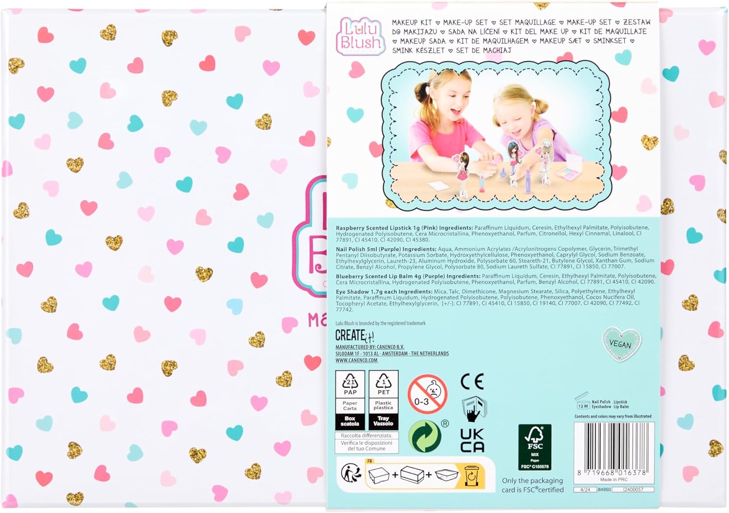Lulu Blush Kids Makeup Kit in Bright Colours