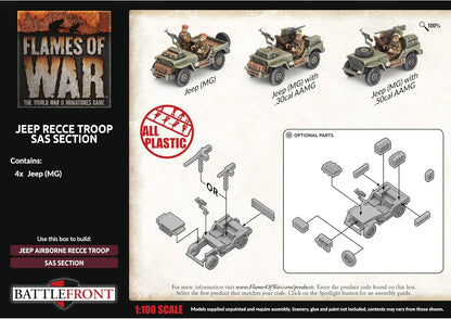 Flames of War Jeep Recce Troop - SAS Section