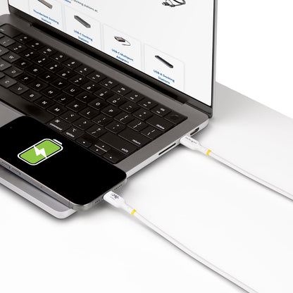 StarTech.com 4m White USB-C Charging Cable, USB-IF Certified USB C Cable, 240W PD, USB 2.0 Type-C Laptop Charger Cord, M/M