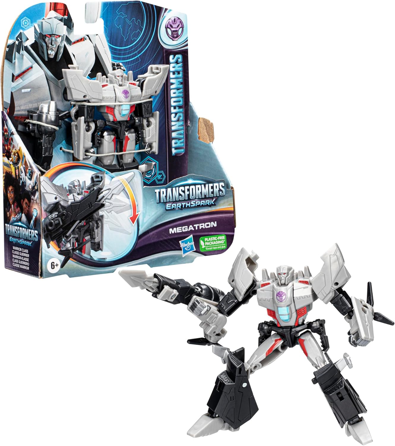 Transformers-speelgoed, EarthSpark Warrior Class Megatron-actiefiguur van 12,5 cm, robotspeelgoed voor kinderen vanaf 6 jaar