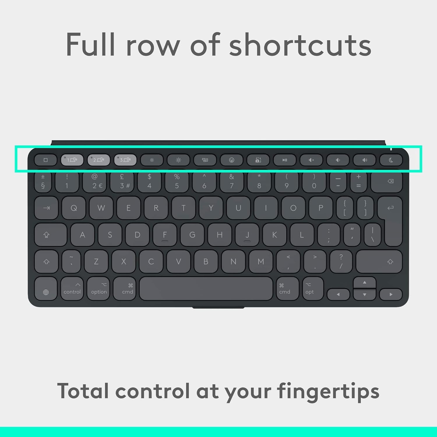 Logitech Keys-To-Go 2 For Ipad - Keyboard - Built-In Cover - Wireless - Bluetooth Le - Qwerty - Uk - Graphite
