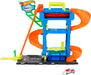Hot Wheels City “Let's Race - ¡a correr!” Netflix -Túnel de lavado con giros Pista para coches de juguete, incluye 1 vehículo color shifter, +4 años (Mattel HTN80
