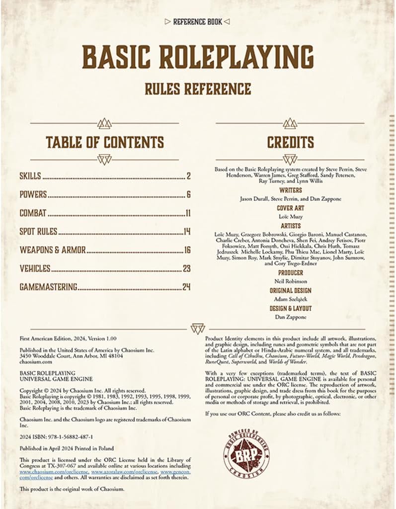 Basic Roleplaying - Gamemaster Pack (VAT Exempt