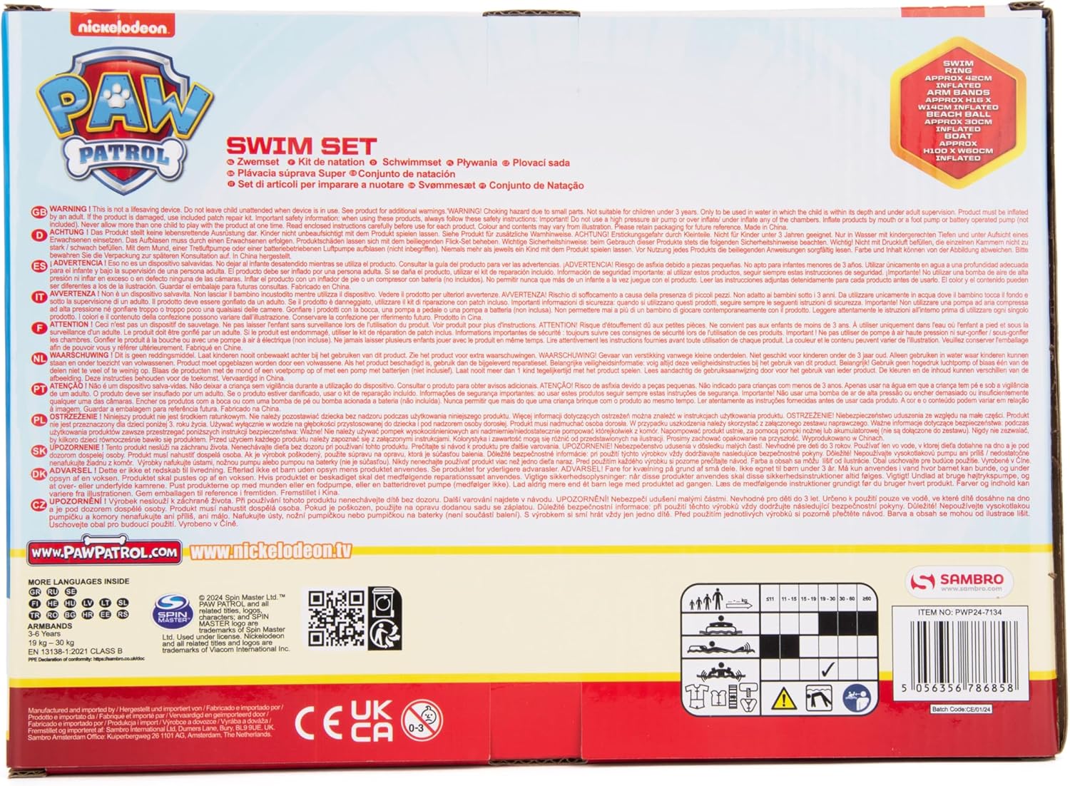 Sambro - PAW Patrol Zwemset met Boot 5dlg.