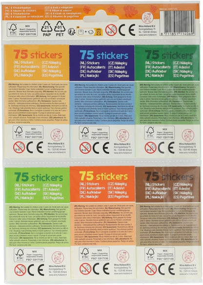 Aufkleber Wildtiere Verteilerbücher - 6 Stück Sticker Set Kinder