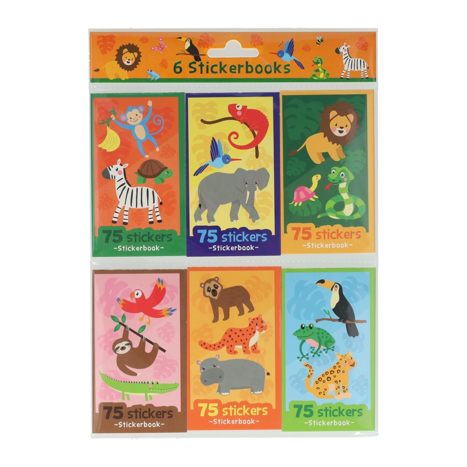 Aufkleber Wildtiere Verteilerbücher - 6 Stück Sticker Set Kinder