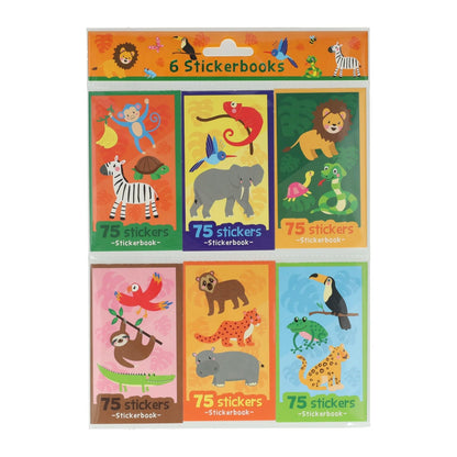 Aufkleber Wildtiere Verteilerbücher - 6 Stück Sticker Set Kinder