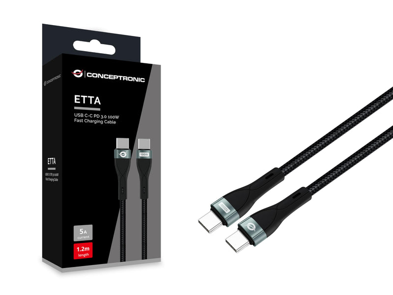 Conceptronic Cable USB-C 3.0 -> C M/M 1.20 m 5A 480 Mbps black