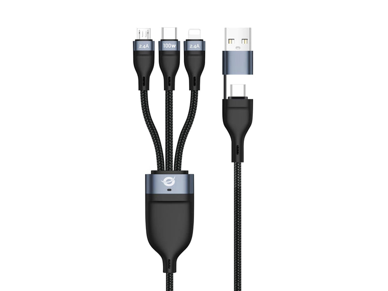 Conceptronic Cable USB-C/A 3.0 -> 3-in-1 100 W 1.50 m 480 Mbps