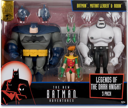 McFarlane The New Batman Adventures Batman Mutant Leader & Robin 3pk (Legends of The Dark Knight) Gold Label Toys