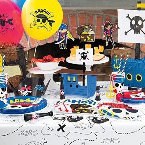 Unique Party- Pirate Party Luncheon Napkins | 16 PCS. Tovaglioli per Feste pz, Multicolore, 78412