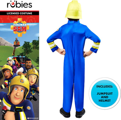 Rubie's Official Fireman Sam Childs Costume, Kids Fancy Dress, Age
