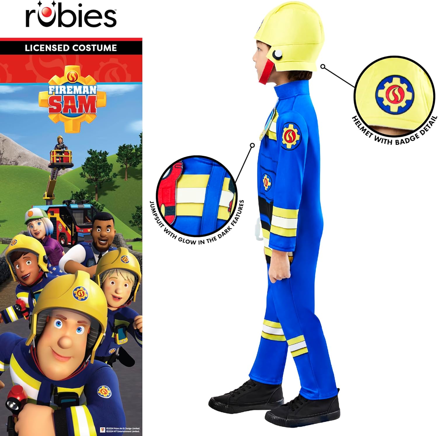 Rubie's Official Fireman Sam Childs Costume, Kids Fancy Dress, Age 2-3 Years