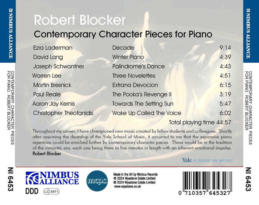 Robert Blocker: Contemporary Character Pieces for Piano