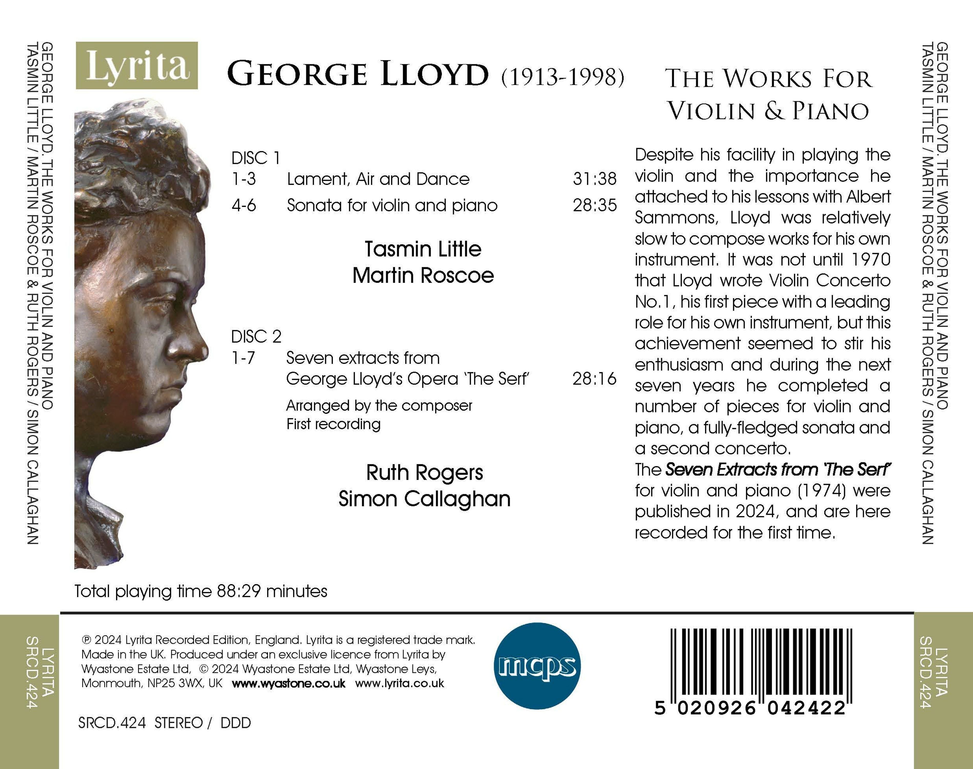 George Lloyd: The Works for Violin & Piano