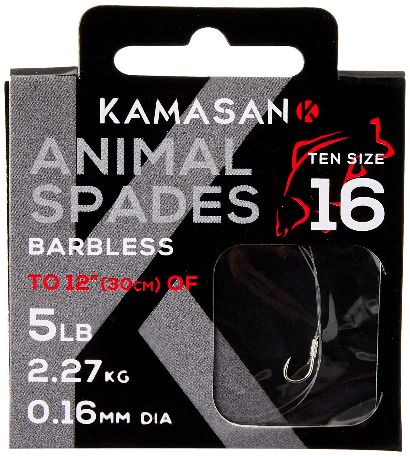 Kamasan Kamasan Animal Barbless Heavy HTN sz16 3lb 10x10pack