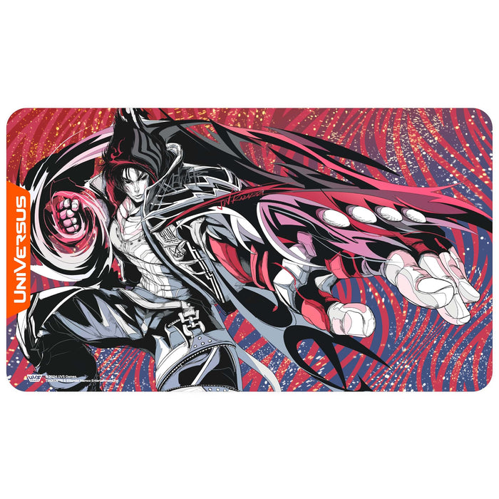 UniVersus: Tekken 8: Jin Playmat - Alfombrilla de neopreno de 24 x 14, respaldo de goma, accesorio para juegos de cartas de mesa, juegos UVS, licencia