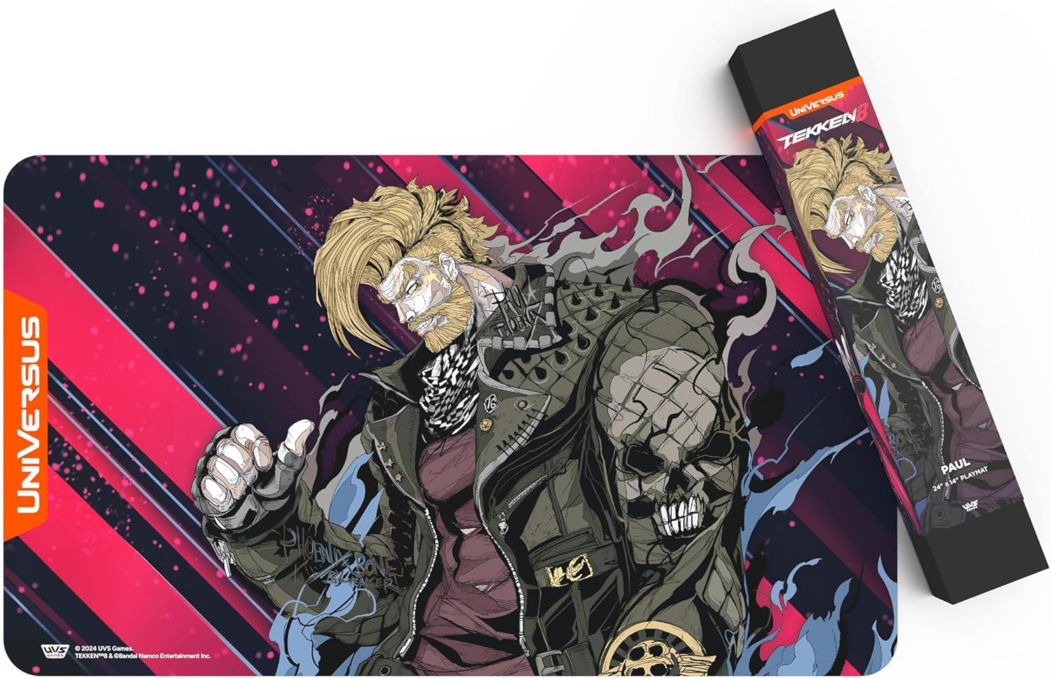 UniVersus: Tekken 8: Paul Playmat - 24 x 14 Neoprene Mat,, Rubber Backing, Tabletop Card Game Accessory, UVS Games, Licensed