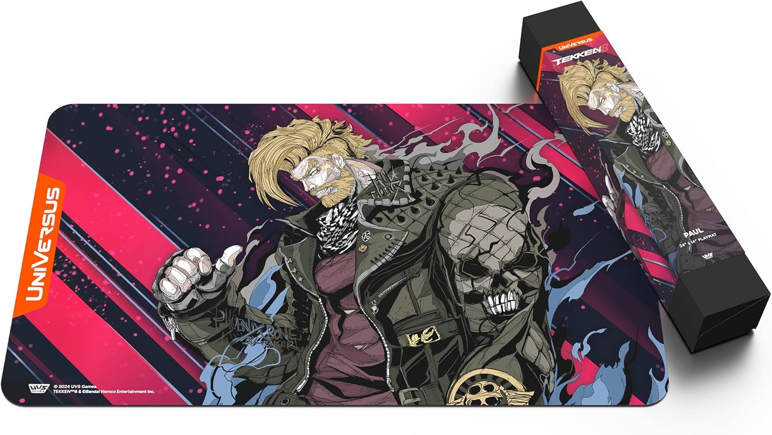 UniVersus: Tekken 8: Paul Playmat - 24 x 14 Neoprene Mat,, Rubber Backing, Tabletop Card Game Accessory, UVS Games, Licensed