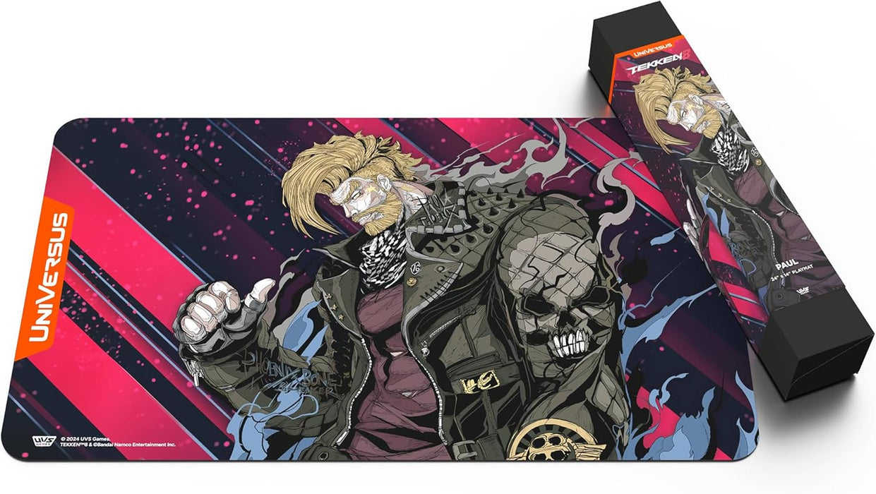 UniVersus: Tekken 8: Paul Playmat - 24 x 14 Neoprene Mat,, Rubber Backing, Tabletop Card Game Accessory, UVS Games, Licensed