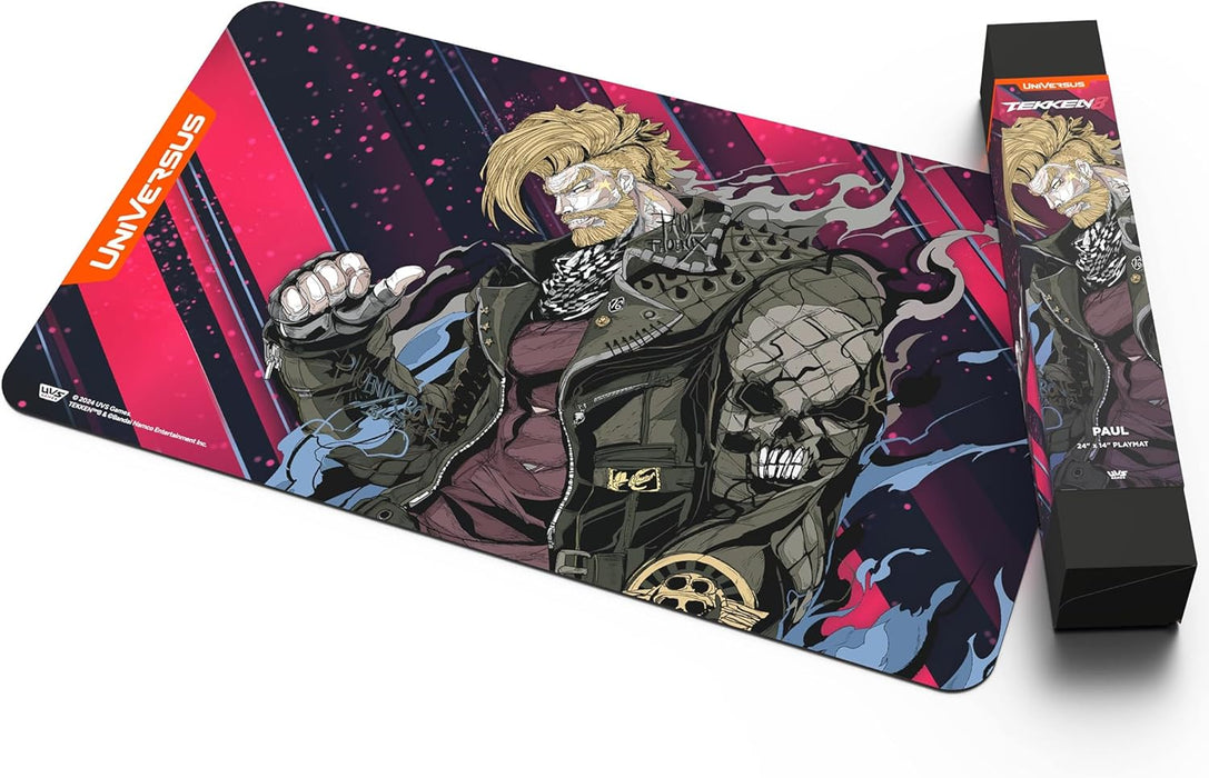 UniVersus: Tekken 8: Paul Playmat - 24 x 14 Neoprene Mat,, Rubber Backing, Tabletop Card Game Accessory, UVS Games, Licensed