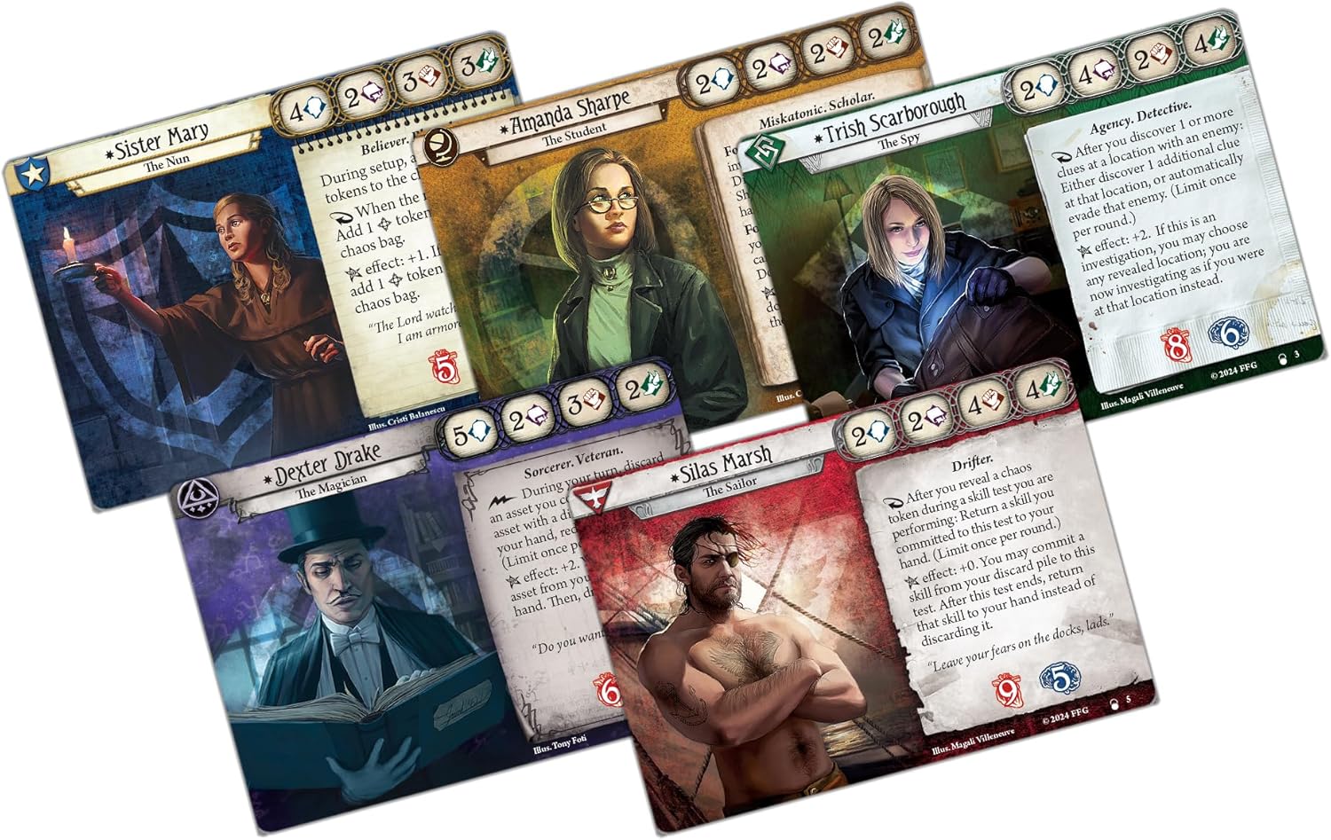 Arkham Horror The Card Game The Innsmouth Conspiracy INVESTIGATOR EXPANSION - includes Five Unique Investigators! Cooperative LCG, Ages 14+, 1-4 Players, 1-2 Hr Playtime, Made by Fantasy Flight Games