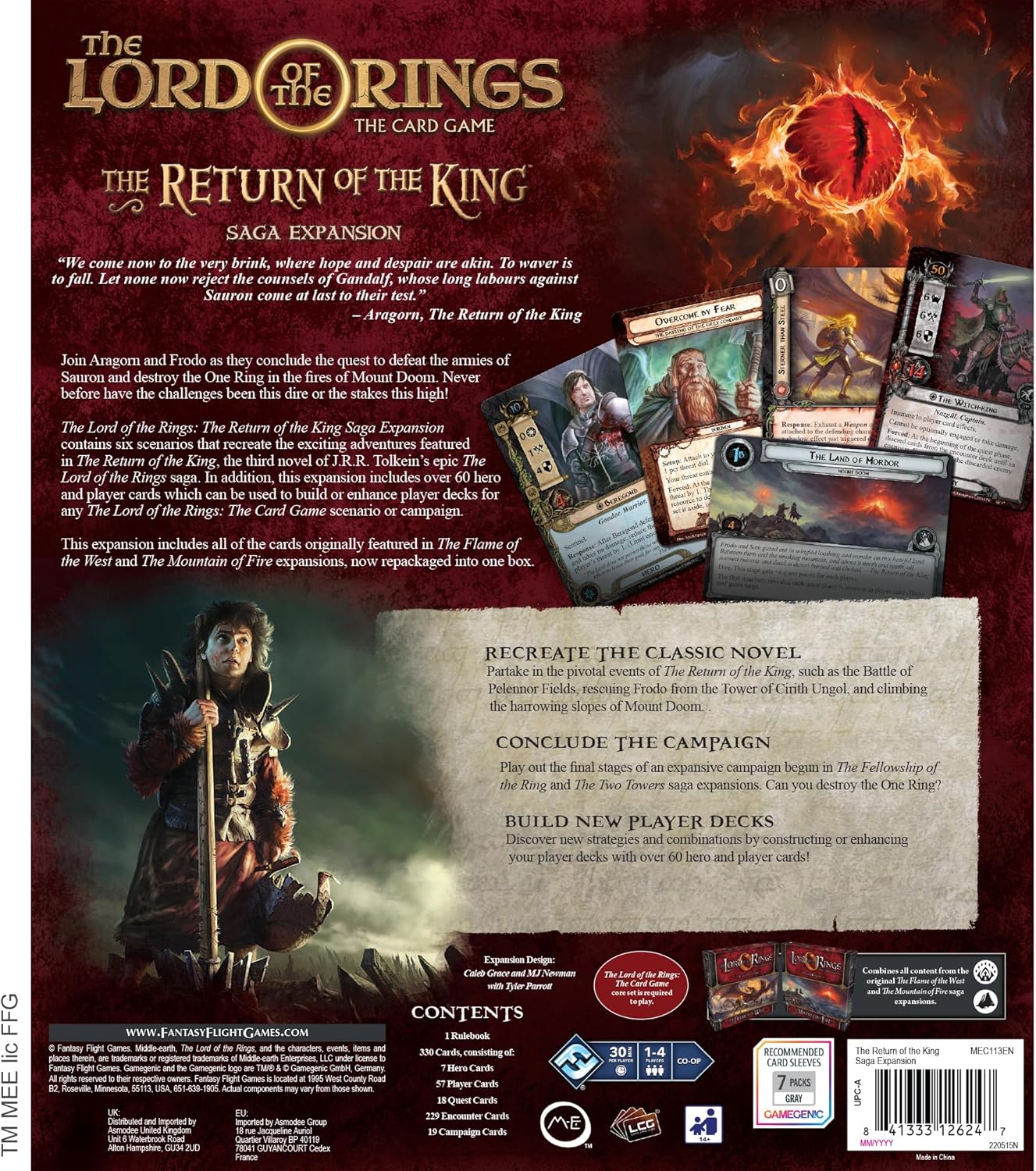 Fantasy Flight Games | The Lord of the Rings LCG: The Return of the King Saga Expansion | Card Game | Ages 14+ | 1-4 Players | 30-90 Minutes Playing Time