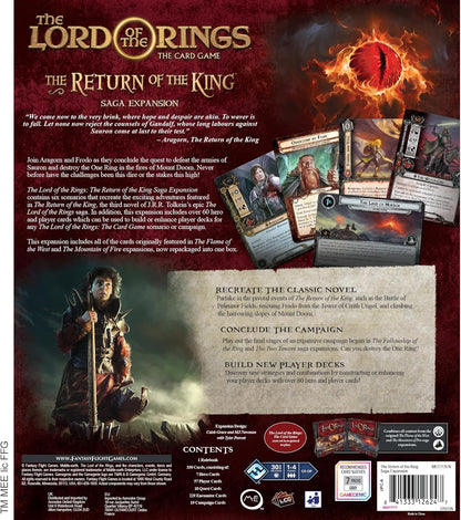 Fantasy Flight Games | The Lord of the Rings LCG: The Return of the King Saga Expansion | Card Game | Ages 14+ | 1-4 Players | 30-90 Minutes Playing Time