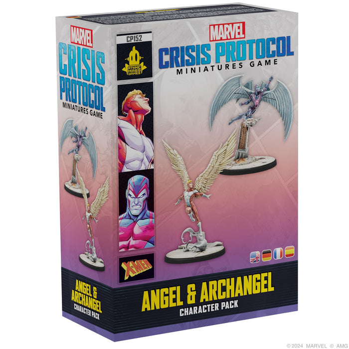 Atomic Mass Games | Marvel Crisis Protocol: Angel & Archangel | Expansión de Miniaturas | A Partir de 14 Años | para 2 Jugadores | 90 Minutos por Partida | Multilenguaje (Incluye Español