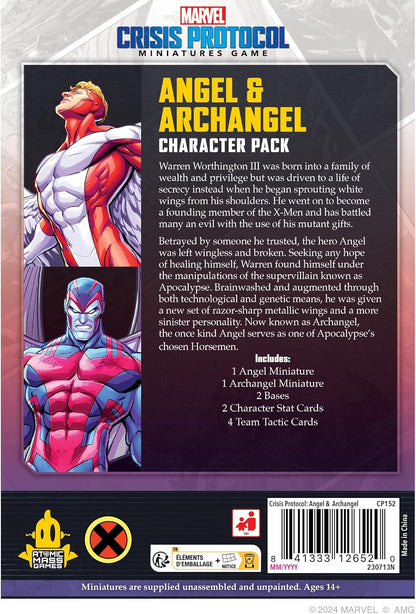 Atomic Mass Games | Marvel Crisis Protocol: Angel & Archangel | Expansión de Miniaturas | A Partir de 14 Años | para 2 Jugadores | 90 Minutos por Partida | Multilenguaje (Incluye Español