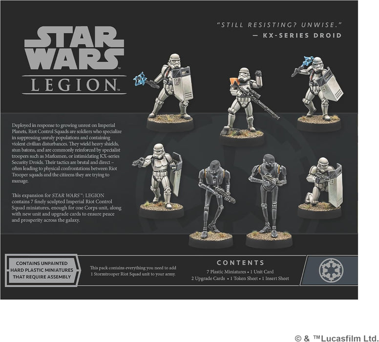 ATOMIC MASS GAMES | Star Wars Legion: Imperial Riot Control Squad UNIT EXPANSION | Miniatures Board Game | Ages 14+ | 1-2 Players | 90+ Minutes Playing Time