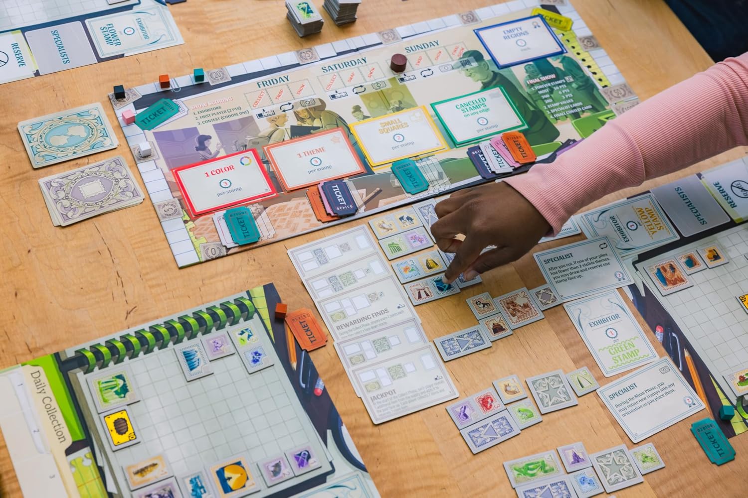 Stonemaier Games | Stamp Swap | Board Game | Ages 14+ | 1-5 Players | 20-60 Minutes Playing Time