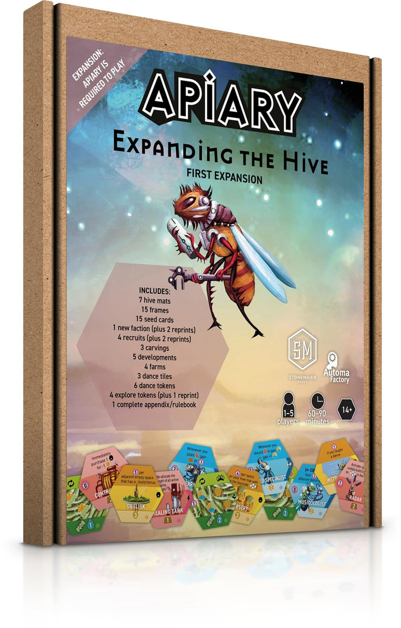 Stonemaier Games | Apiary - Expanding The Hive Expansion | Board Game | Ages 14+ | 1-5 Players | 60-90 Minutes Playing Time