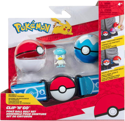 Pokemon Pokémon Clip 'N' Go Belt Set - Quaxly & Bulbasaur - Official Playset for Children 4+