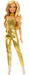 Barbie Fashionistas Doll #222, Petite Body Type with Blonde Wavy Hair, Golden Jumpsuit & Accessories, 65th Anniversary Collectible Fashion Doll, HRH19
