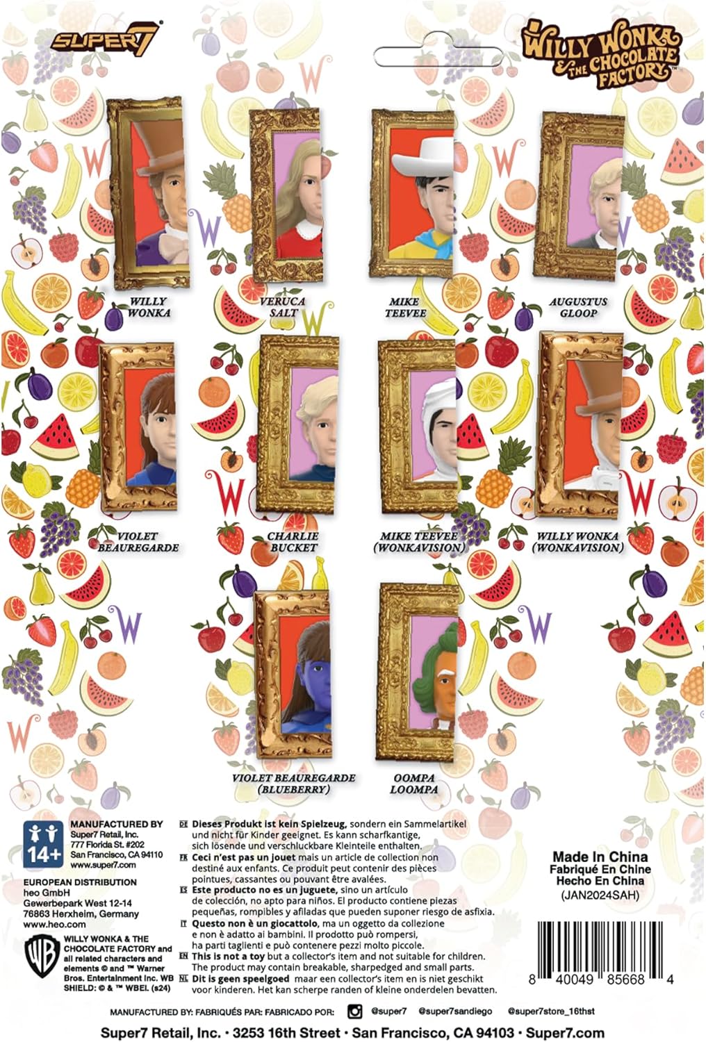 Super7 Willy Wonka & The Chocolate Factory Reaktionsfiguren Wave 03 - Mike Teevee (White Suit) Actionfigur