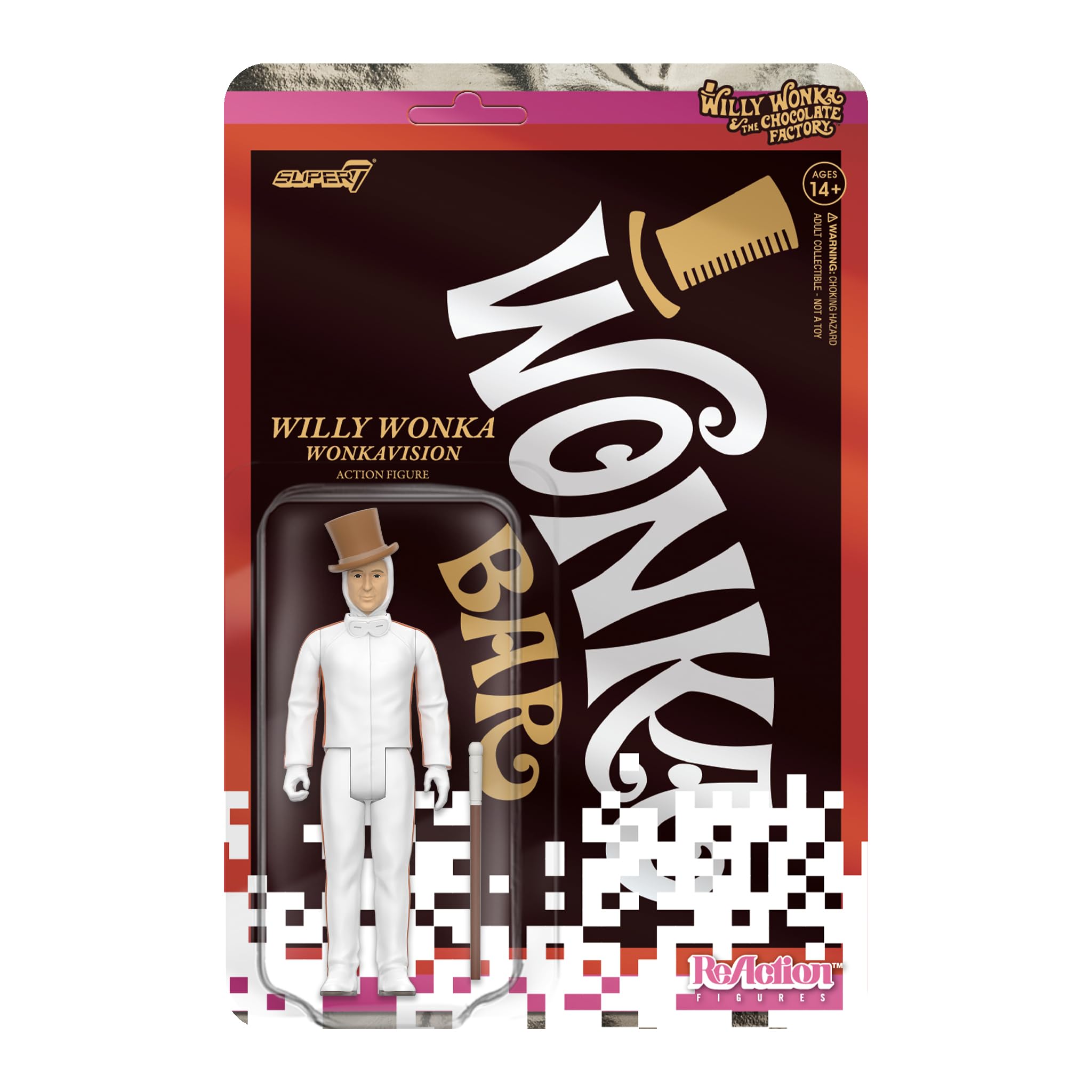 Super7 Willy Wonka & The Chocolate Factory Reaktionsfiguren Wave 03 - Willy Wonka (White Suit) Actionfigur