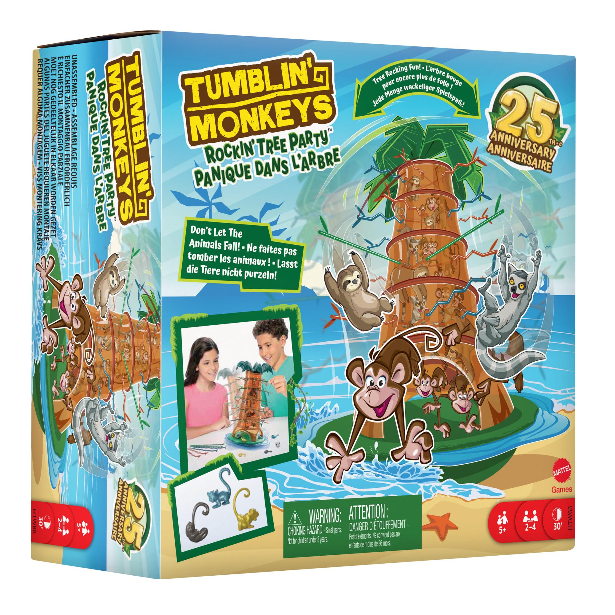 Tumblin’ Monkeys Rockin’ Tree Party Game for Family Nights, Game Nights, Travel & Camping, HTW65