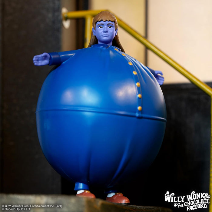 Super7 Willy Wonka & The Chocolate Factory Reaktionsfiguren Wave 03 - Violet Beauregarde (Blueberry) Actionfigur